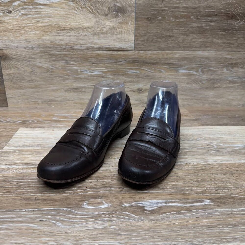 Brooks Brothers Brown Leather Penny Loafers Women's Size 6.5